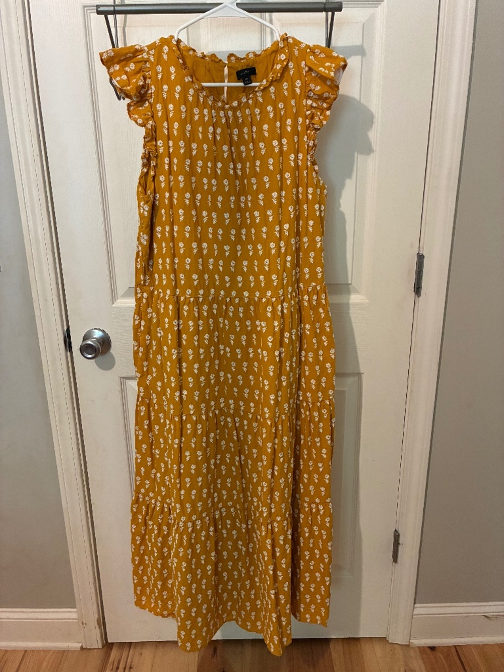 J. Crew tiered midi dress